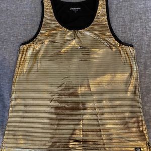 Betabrand Gold Party Tank Top - Men’s L
